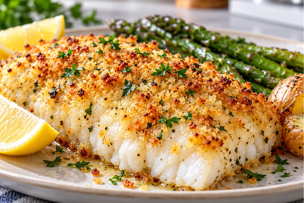 Parmesan Crusted Baked Cod